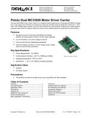 Pololu Dual MC33926 Motor Driver Carrier - Parallax, Inc.