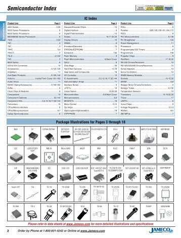 Semiconductor Index - Jameco Electronics