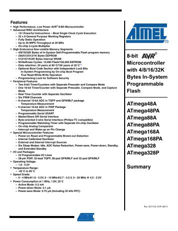 ATmega48A/48PA/88A/88PA/168A/168PA/328/328P Datasheet ...