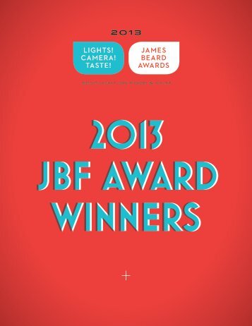 The complete list of 2013 JBF Award winners! - James Beard ...