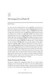 The Liturgical Use of Psalm 29 - James Clarke and Co Ltd