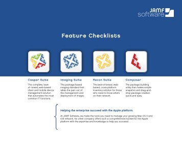 JAMF Software Feature Checklists