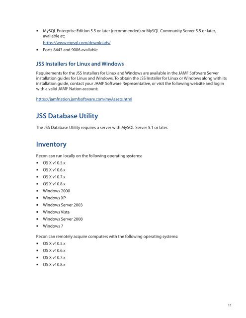 Recon Suite Administrator's Guide v8.6 - JAMF Software