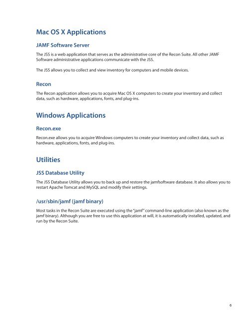 Recon Suite Administrator's Guide v8.6 - JAMF Software