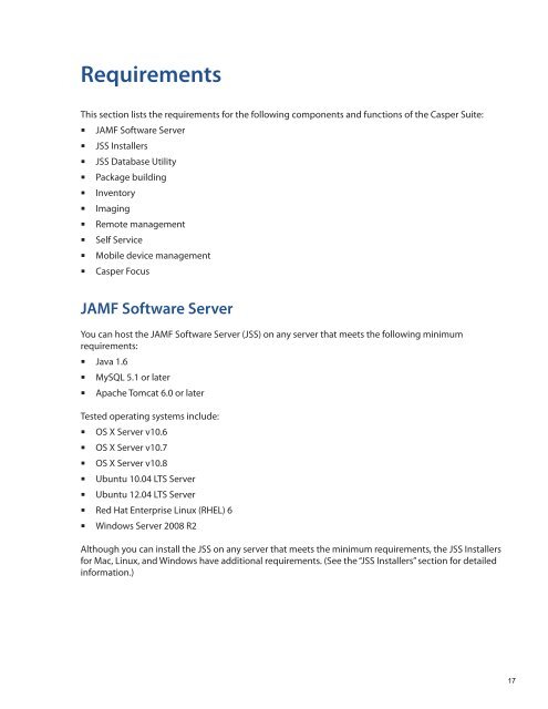 Casper Suite Administrator's Guide v8.7 - JAMF Software