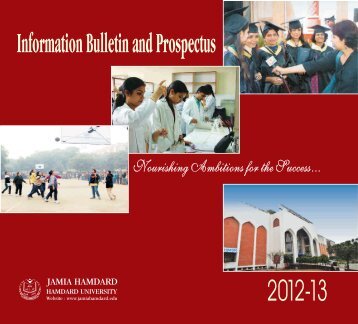 Prospectus 2012-13 - Jamia Hamdard
