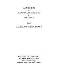 B-PHARM syllabus - Jamia Hamdard