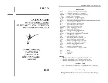 Common Catalogue 2011 - Jamshedpur Jesuits