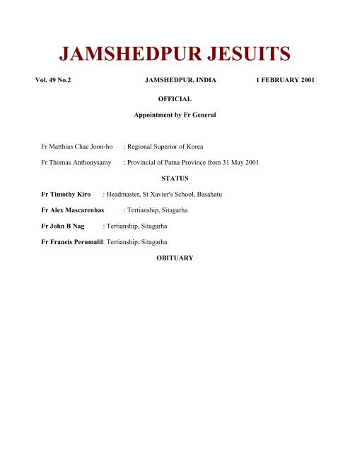 JAMSHEDPUR JESUITS