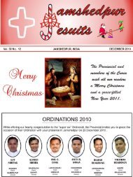 December 2010 - Jamshedpur Jesuits