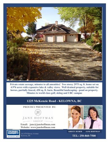 1225 McKenzie Road - KELOWNA, BC - Jane Hoffman