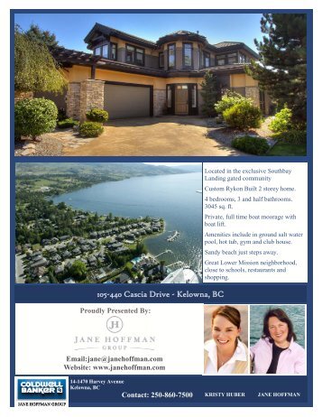 105-440 Cascia Drive - Kelowna, BC - Jane Hoffman