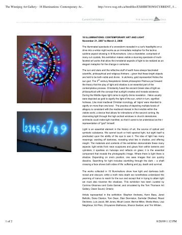 18 illuminations: contemporary art and light - Janet Bellotto