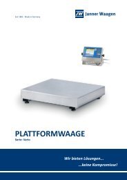 PLATTFORMWAAGE Serie: Vario - Janner Waagen GmbH