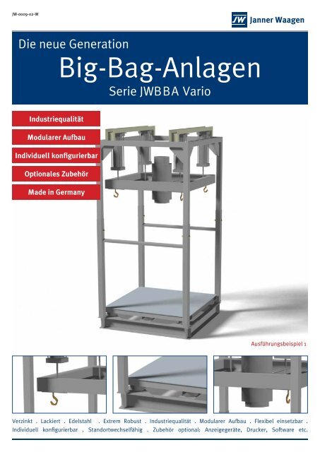 Big-Bag-Anlagen Serie JWBBA Vario - Janner Waagen GmbH