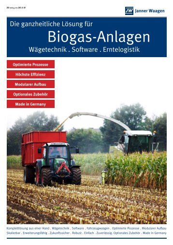 Biogas-Anlagen - Janner Waagen GmbH