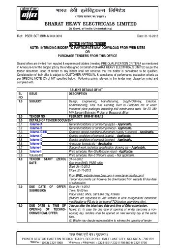 tender no:pser:sct: brm-m1404:12 dated: 31/10/2012 - JantERmantER