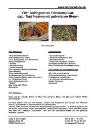 Filet Wellington an Tomatenspinat,dazu Tutti ... - Janundgaby.de