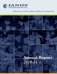 Annual Report 2010-11 - Janus Developmental Services