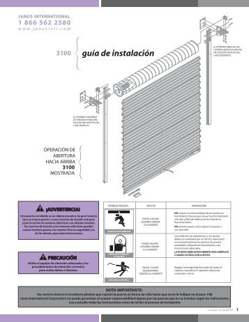 3100 guÃ­a de instalaciÃ³n - Janus International