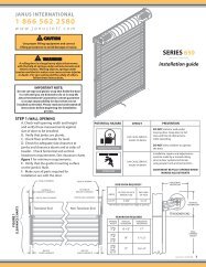 SERIES 650 installation guide - Janus International