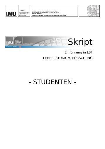 EinfÃ¼hrung in LSF - LMU