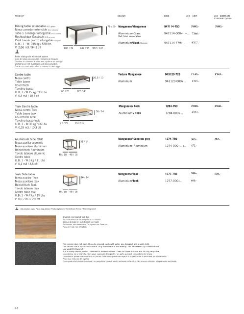 PRICE LIST - Europa - Jardin-Confort