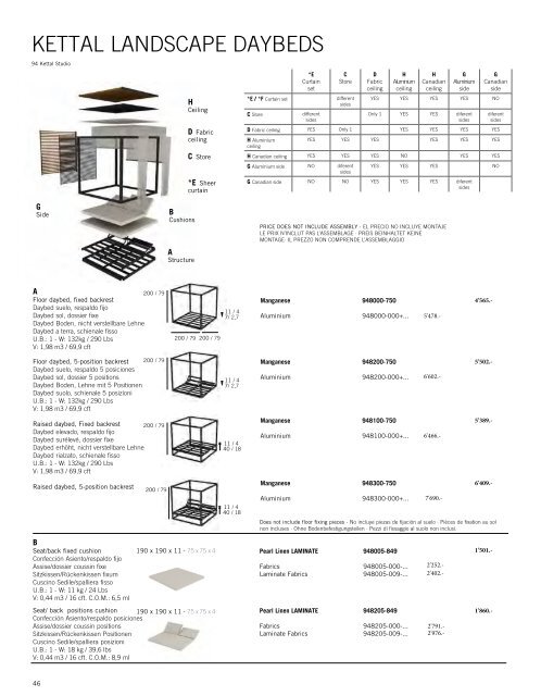 PRICE LIST - Europa - Jardin-Confort