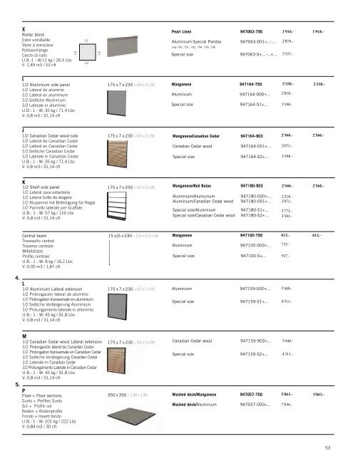 PRICE LIST - Europa - Jardin-Confort