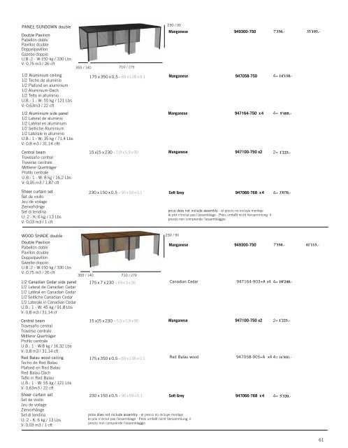 PRICE LIST - Europa - Jardin-Confort