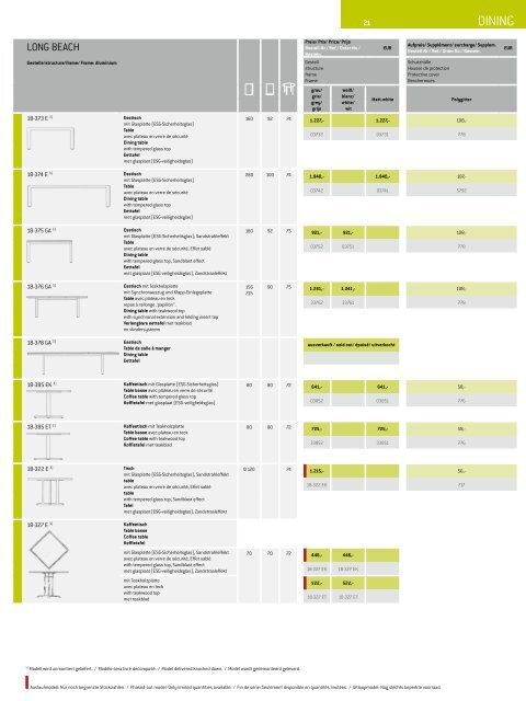 Liste de prix - Jardin-Confort