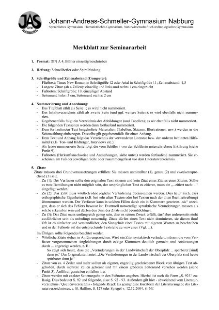 Seminararbeit: Merkblatt (pdf-Datei) - Johann-Andreas-Schmeller ...
