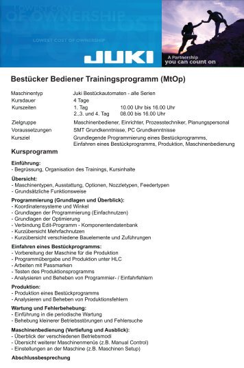 Bestücker Bediener Trainingsprogramm (MtOp)