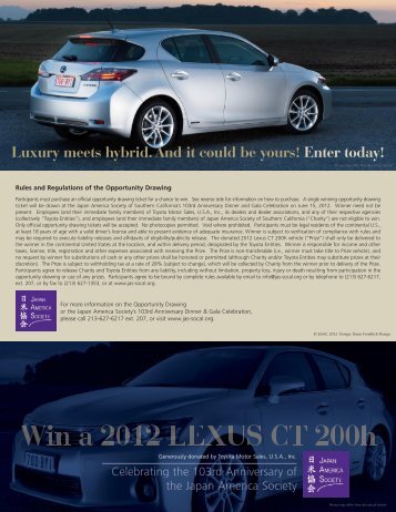 Download LEXUS Opportunity Drawing Entry Form - Japan America ...