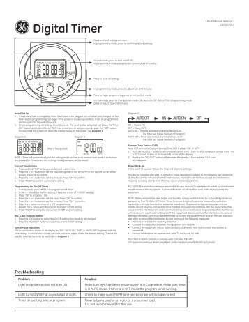 Digital Timer - Jasco Products