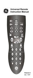 Universal Remote Instruction Manual - Jasco Products