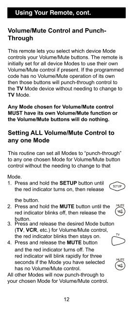 Universal Remote Instruction Manual - Jasco Products