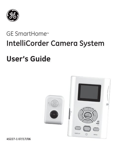 IntelliCorder Camera System User's Guide - Jasco Products