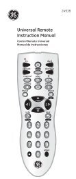 Universal Remote Instruction Manual - Jasco Products