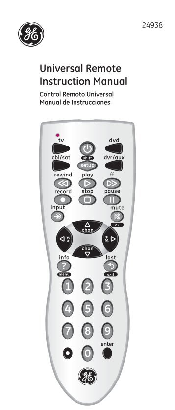 Universal Remote Instruction Manual - Jasco Products