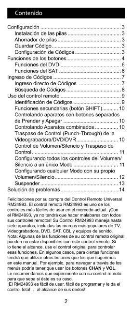 Control Remoto Universal - Jasco Products