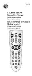 Universal Remote Instruction Manual ... - Jasco Products