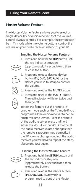 Universal Remote Instruction Manual ... - Jasco Products