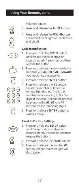 Universal Remote Instruction Manual ... - Jasco Products