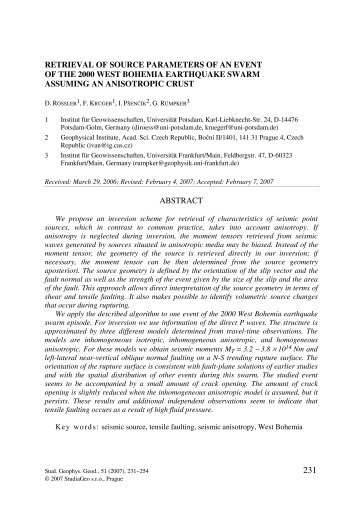 Stud. Geophys. Geod., 51 (2007) - SW3D