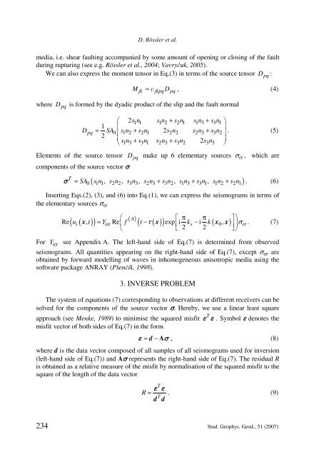 Stud. Geophys. Geod., 51 (2007) - SW3D