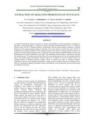 EXTRACTION OF SKELETON PRIMITIVES ON WAVELETS