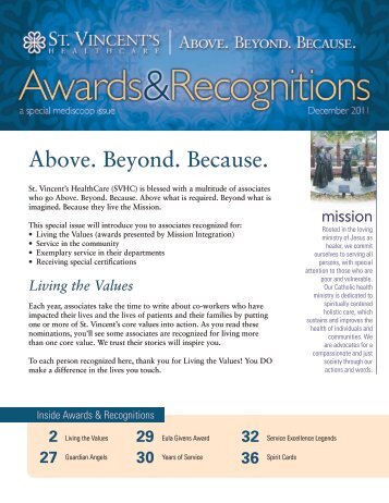 Above. Beyond. Because. - St. Vincent's Health System