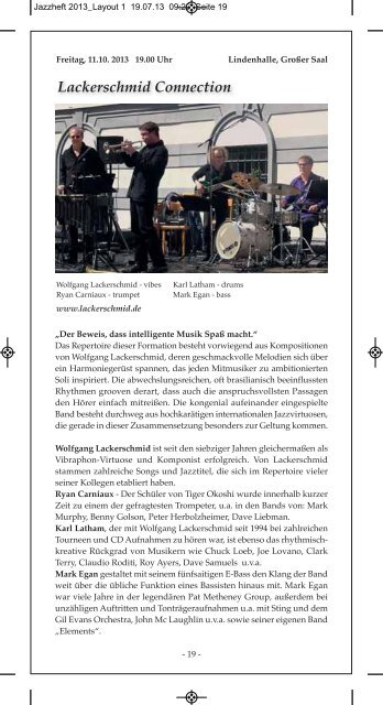 Programm - Jazzclub Ehingen eV