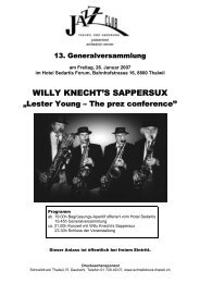 WILLY KNECHT'S SAPPERSUX - Jazzclub Thalwil